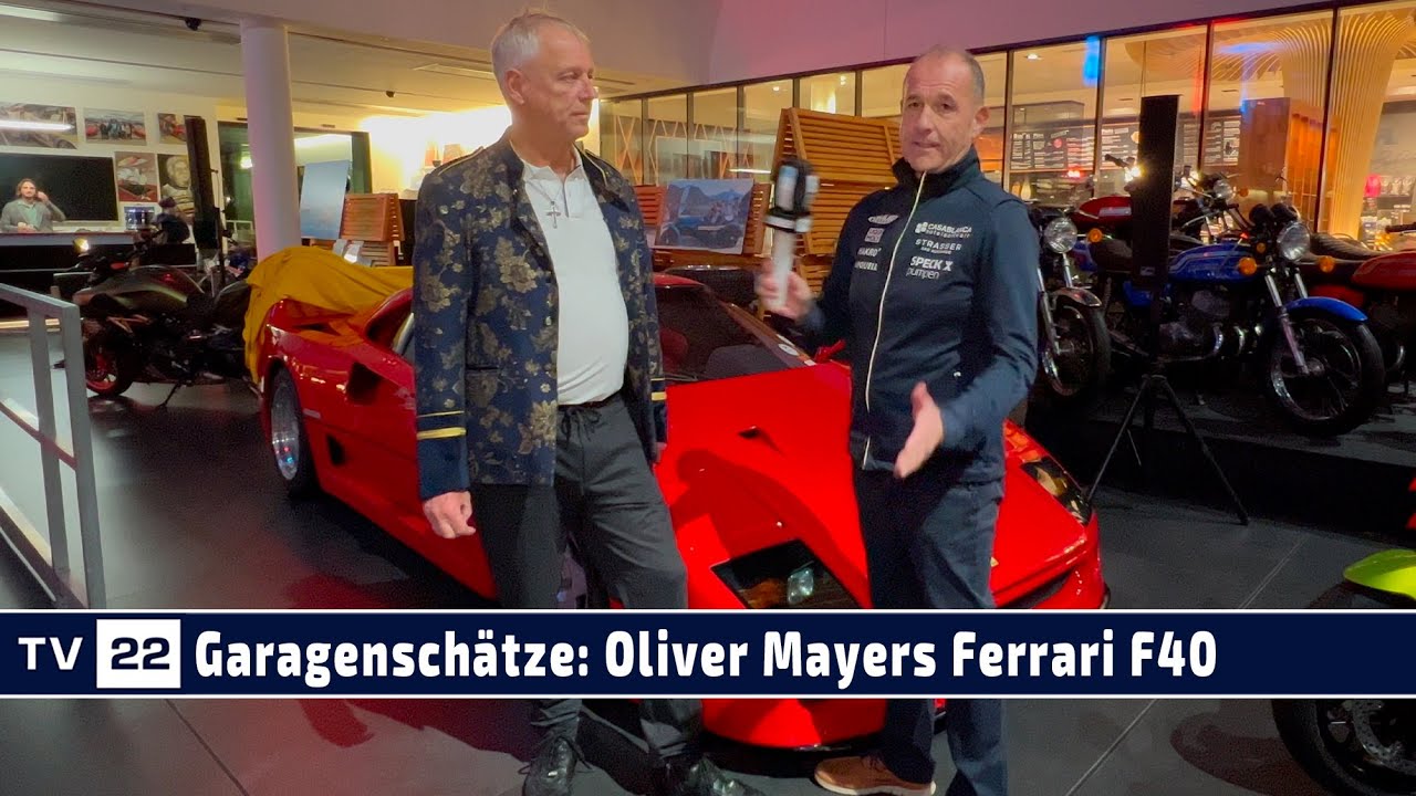 Garagenschätze: Ein legendärer Ferrari F40 steht in der öffentlichen Garage von Oliver Mayer