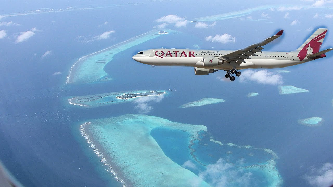 Qatar Airways Landing in Maldives