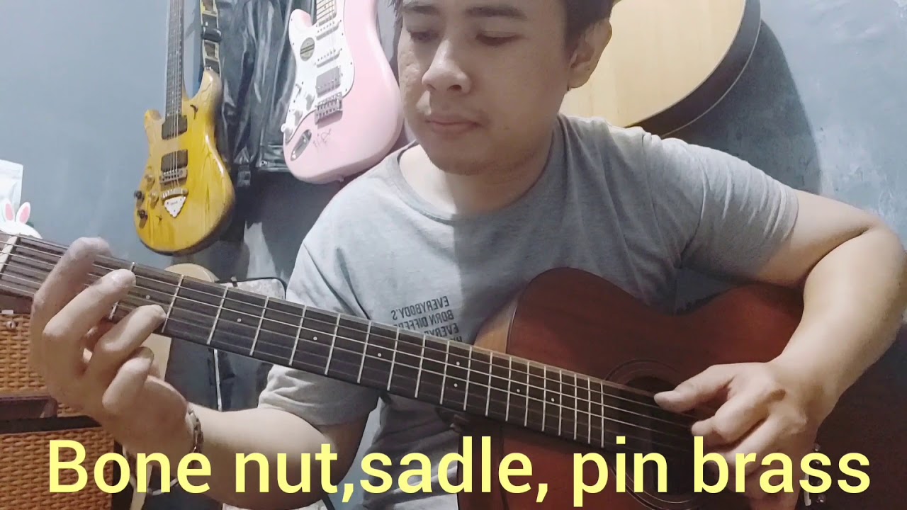 Upgrade Gitar akustik murah jadi BAGUS?? - Sadle plastik vs Tulang , Pin plastik vs Kuningan/Brass