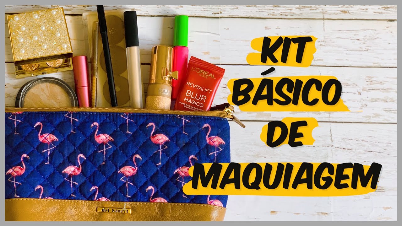 Kit básico de maquiagem