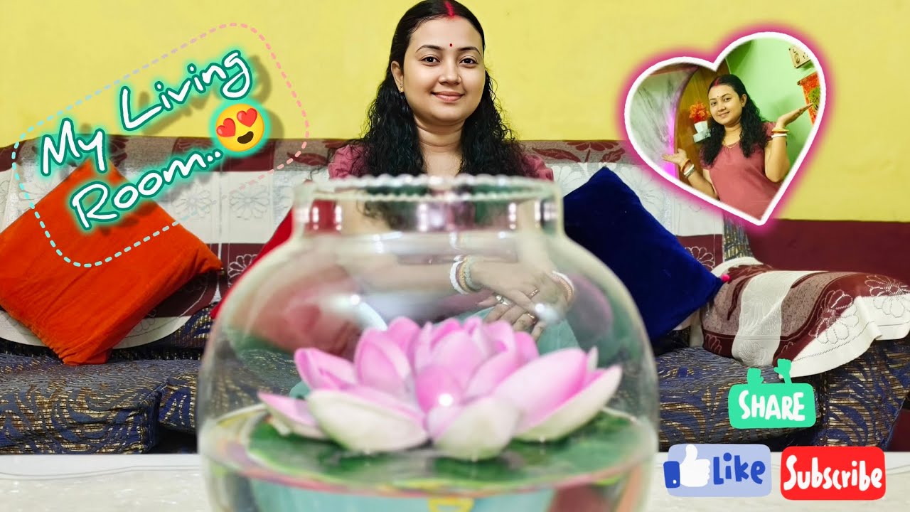 আমার লিভিং রুম || তোমাদের ঘুরিয়ে দেখলাম আমার লিভিং রুম টা || নিজে হাতে সবটা গোছালাম || Credit - NCS