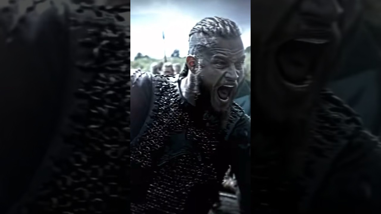 Рагнар Лотброк напугал криком - Ragnar Lothbrok scared with a scream #vikings #ragnarlothbrok