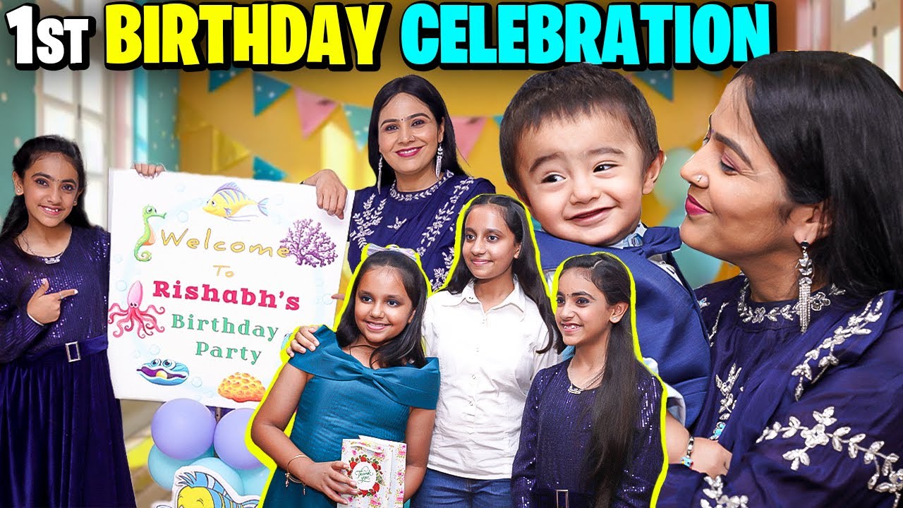 Grand Birthday Celebration🥳Rishabh ki 1st Birthday Party with family🎂|  