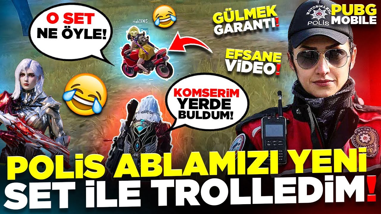 POLİS ABLAMIZI YENİ GELENSET İLE TROLLEDİM 🤣 PUBG MOBILE