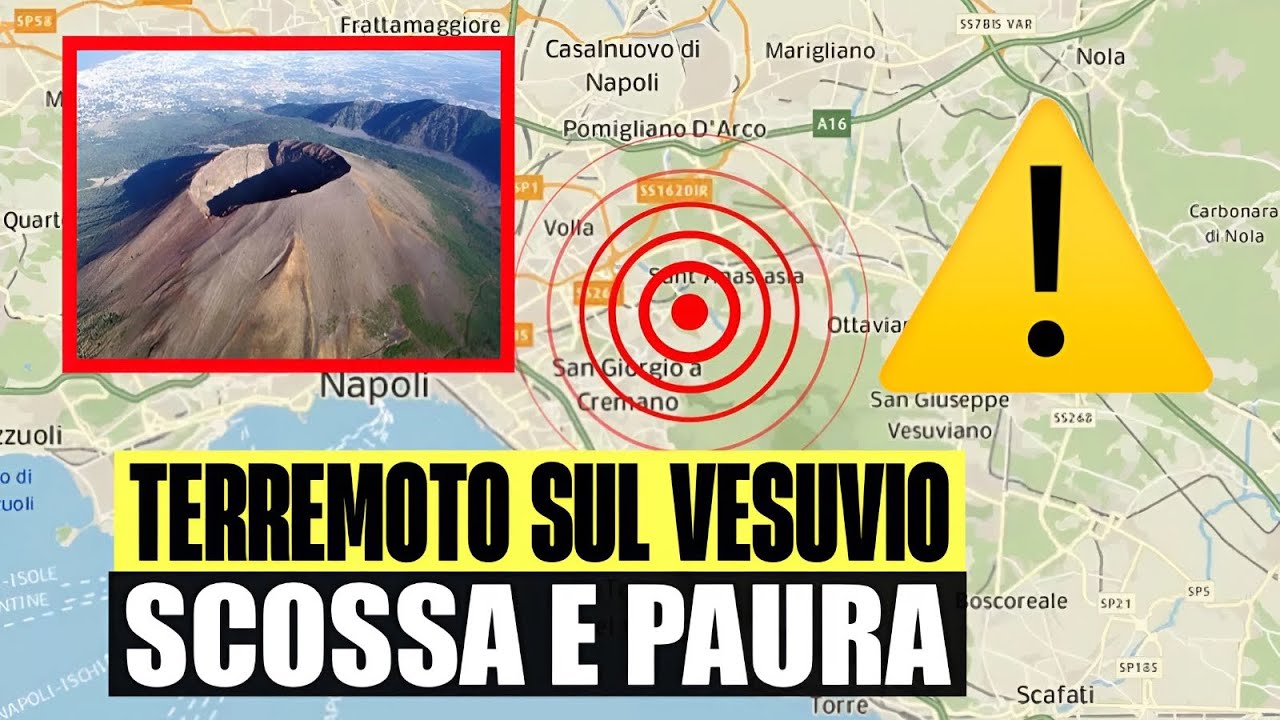TERREMOTO SUL VESUVIO: SCOSSA REGISTRATA E PAURA PER LA POPOLAZIONE. ECCO TUTTI I DATI