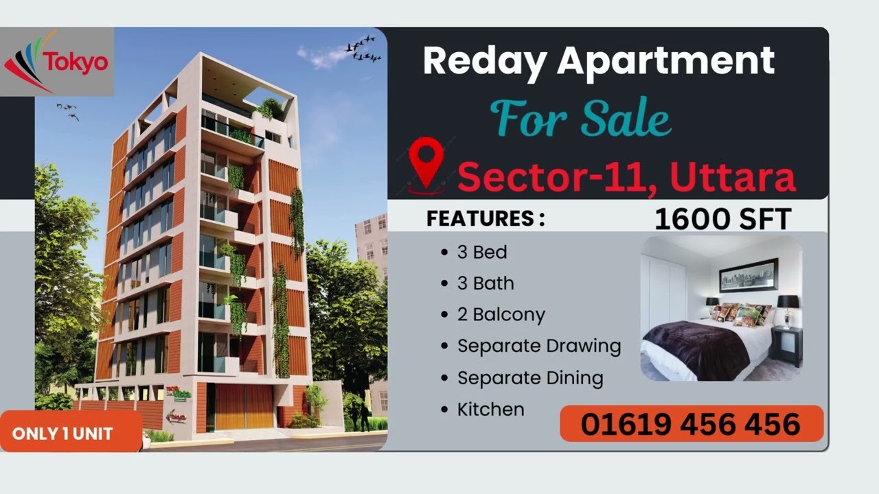 Ready Flat Sale@ Sector-11, Uttara. call: 01619 456 456