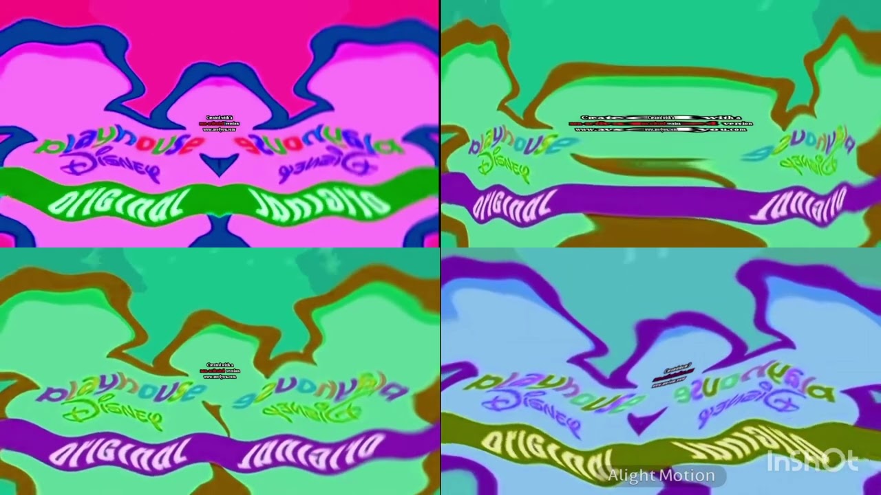 playhouse Disney original ident effects quadparison 6