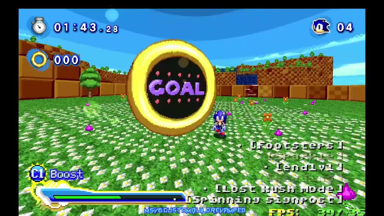 SRB2 modern sonic v6 colors boost v36 leak