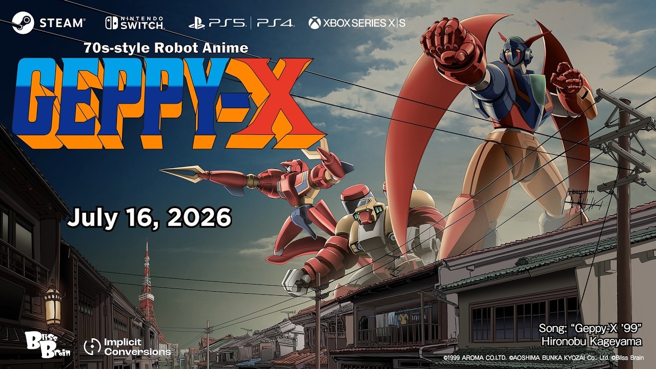 70s-style Robot Anime Geppy-X - Announce Trailer (English)