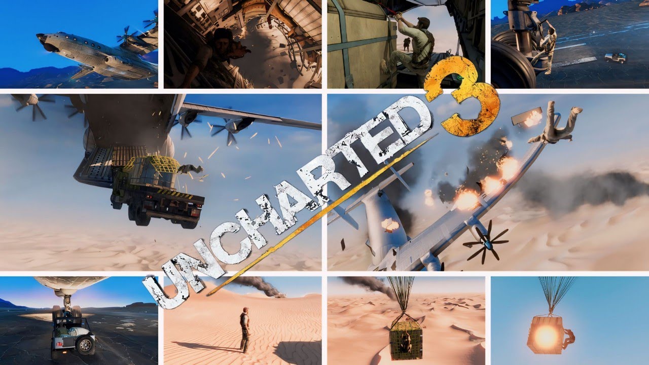 The Best Plane Scene In Uncharted 3 (PS5) {4KUHD}