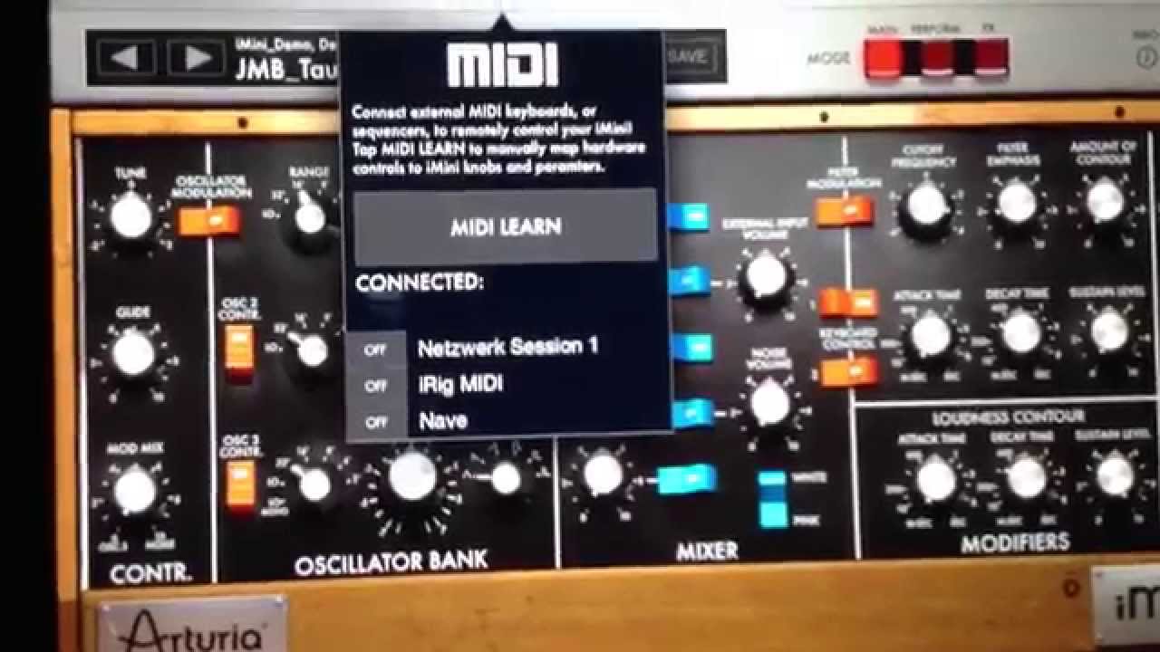 Using iMIDIPatchbay to play multiple synth apps