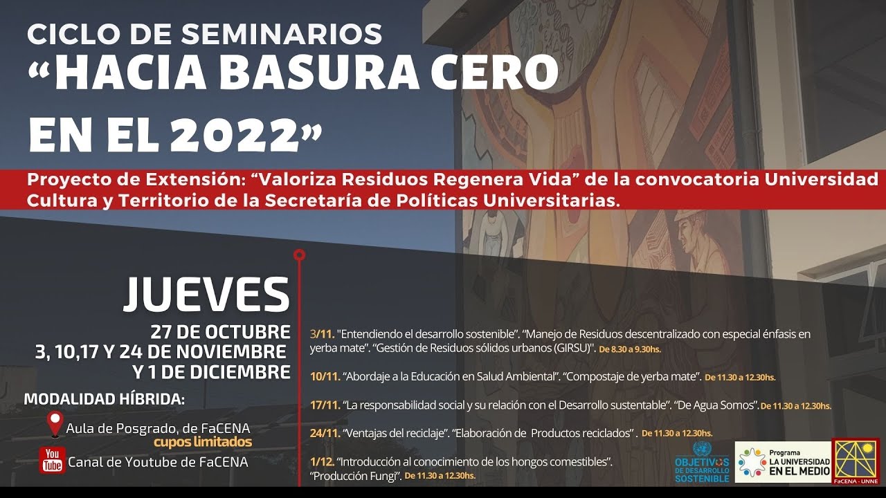 🗣️Ciclo de Seminarios “Hacia Basura Cero en el 2022”♻️🗓️ Jueves 1 de Diciembre