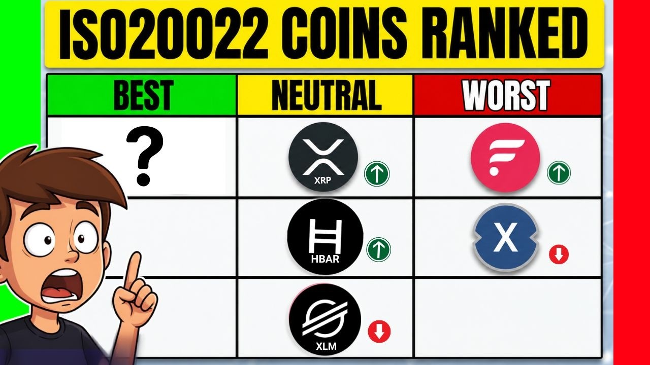 Рейтинг 5 криптовалют ISO20022: от худшей к лучшей (XLM, XRP, HBAR, XDC, FLARE)