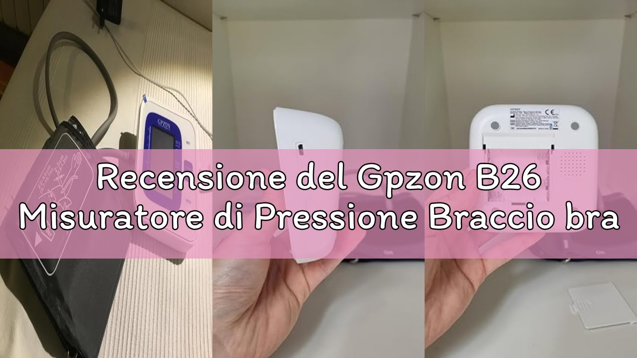 Recensione del Gpzon B26 Misuratore di Pressione Braccio bracciale Macchina per polsini BP, Accurato