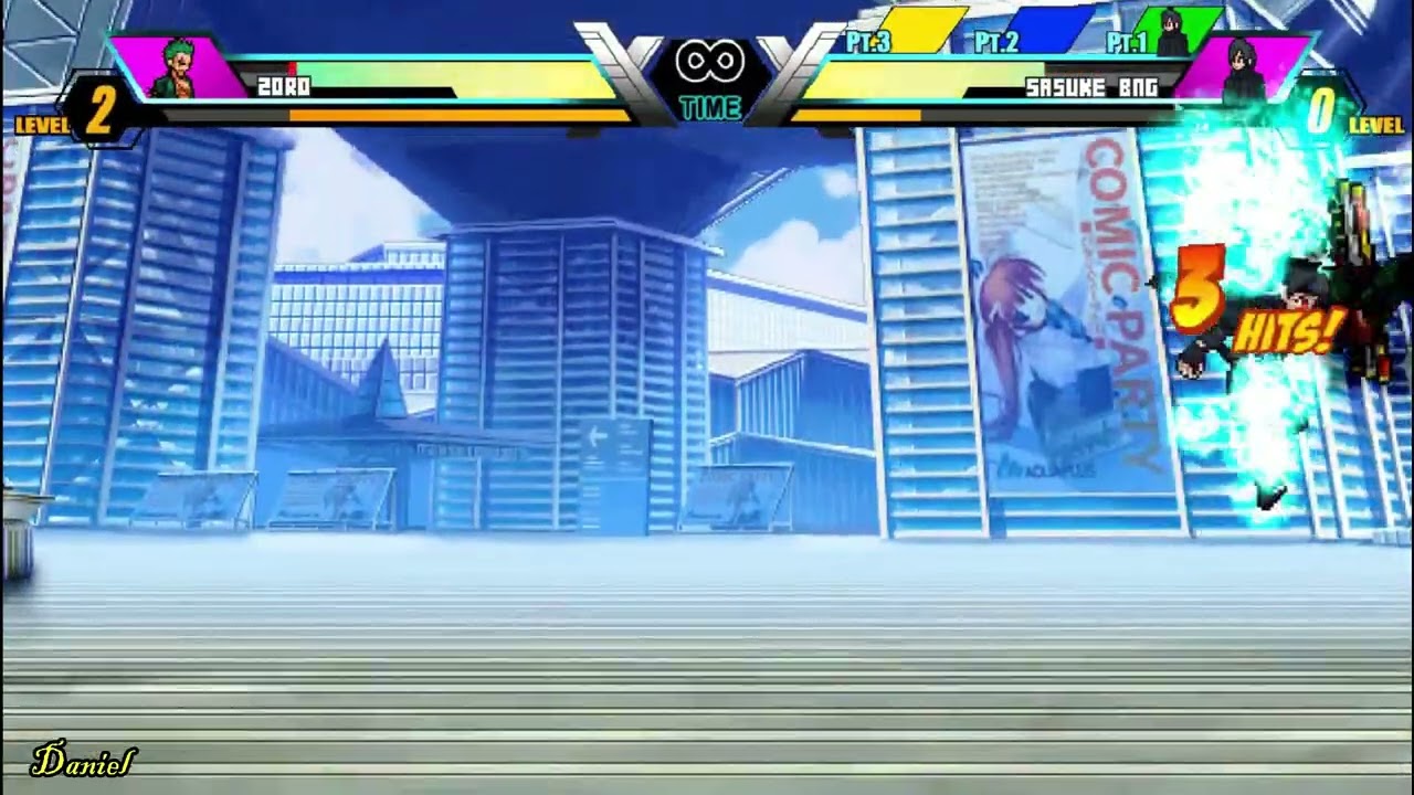 Sasuke vs Zoro | CPU vs CPU #anime #mugen #sasuke #zoro #fyp #fypシ #foryou