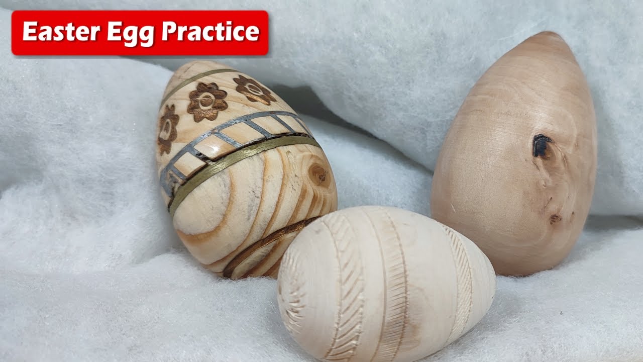 hollow Easter Egg - woodturning in first person view