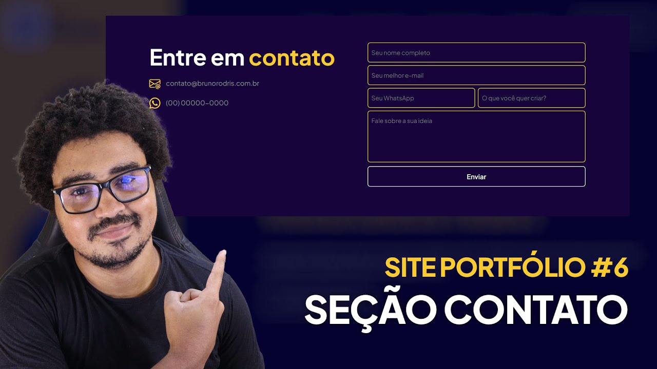 Como criar um site portfólio #6 - criando a seção 