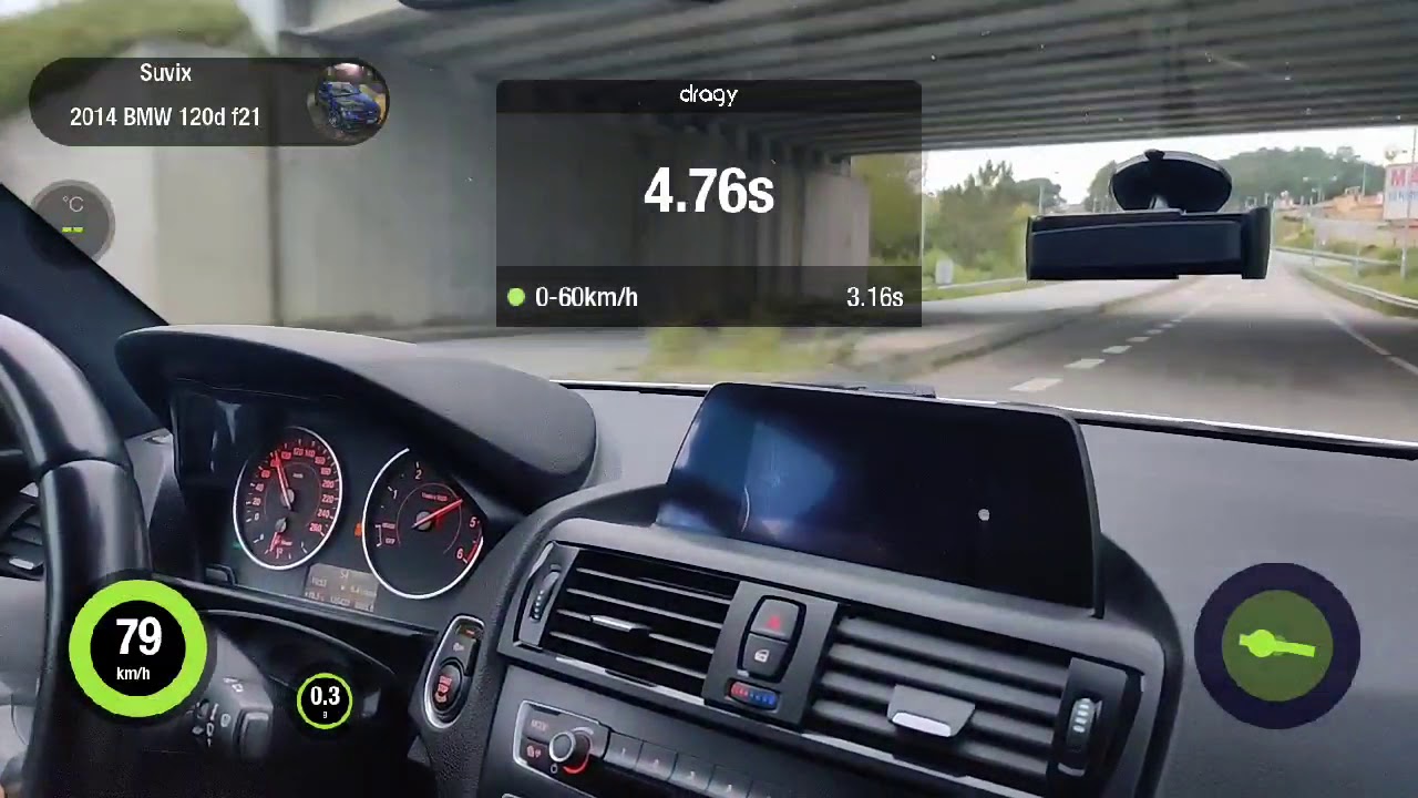 BMW 120d F20 Stock 0-100 kmh 0-60mph Dragy