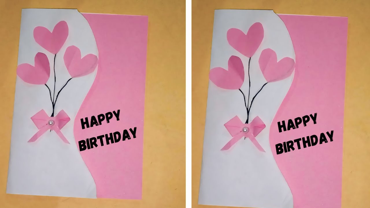 Birthday card idea 💡 | Easy and beautiful ❤️|#diy #craft 