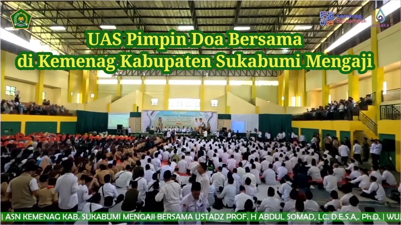 UAS Pimpin Doa Bersama di Kemenag Kabupaten Sukabumi Mengaji