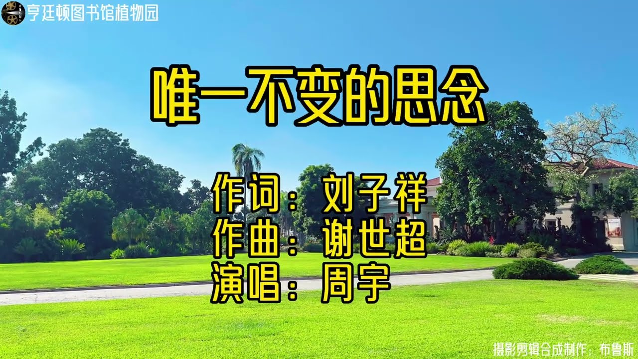 《唯一不变的思念》-周宇 失去了你是我一生的遗憾，你是我唯一不变的思念…！实景拍摄亨廷顿图书馆植物园。