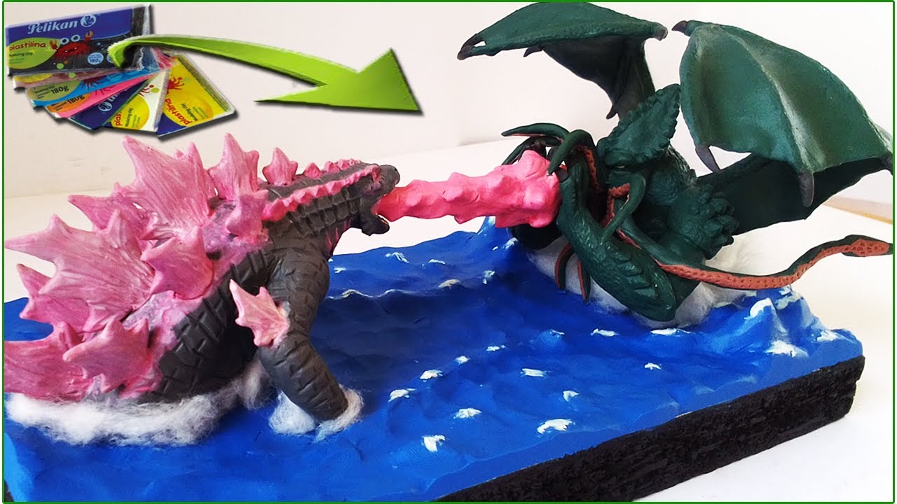 GODZILLA EVOLVED VS CTHULHU WITH CLAY/PLASTILINA. 2024