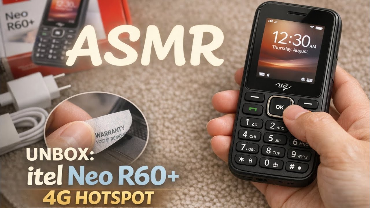 📱 Quiet Unbox · itel Neo R60+ 4G ASMR Hotspot Feature Phone ⁠🔌