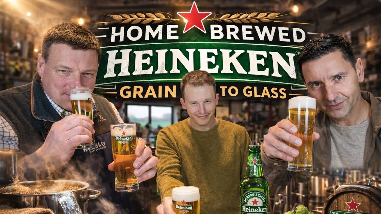 Домашнее пивоварение Heineken 🍺 | Клон лагера от зерна до готового напитка (Вы почувствуете разни...