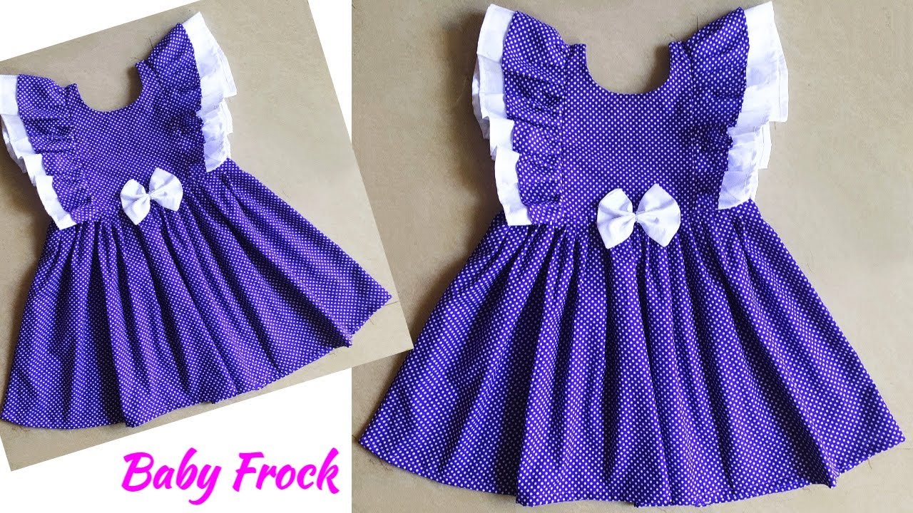 Beautifull Frill Baby Frock Cutting and Stitching