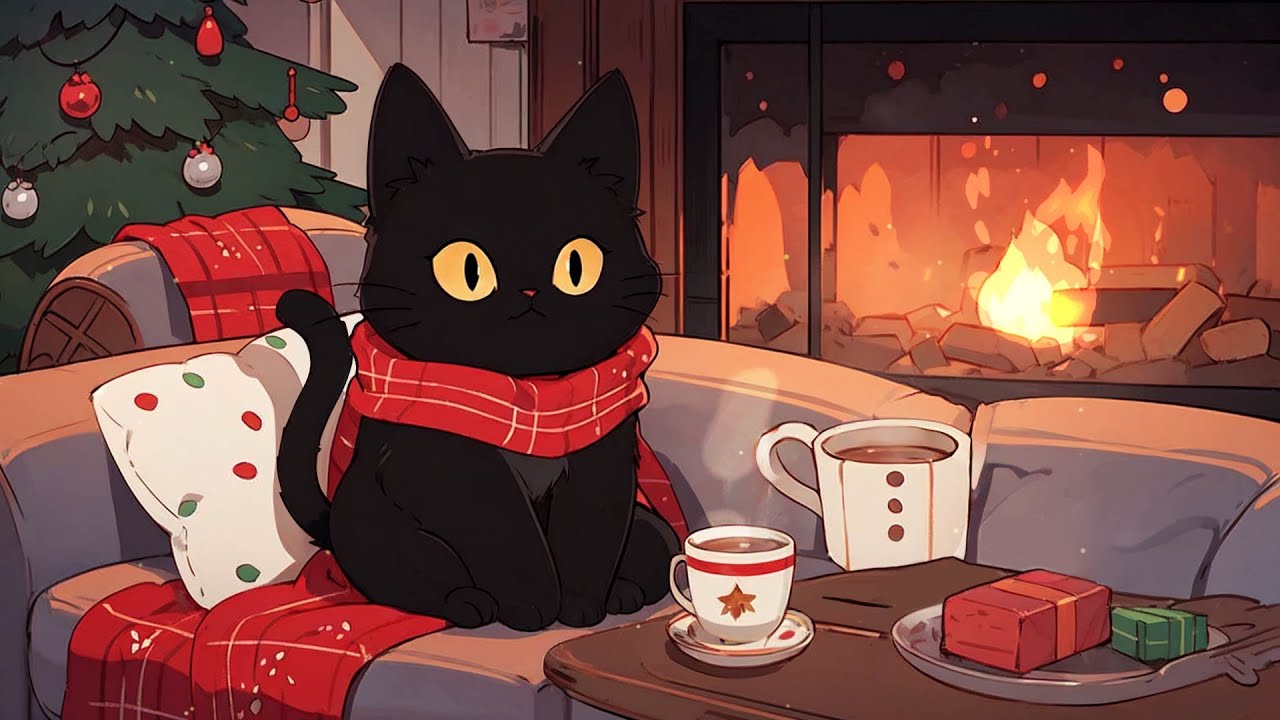 Chill christmas lofi 🎅 Lofi cat | just want to help you relax [Chillhop Radio Beat]