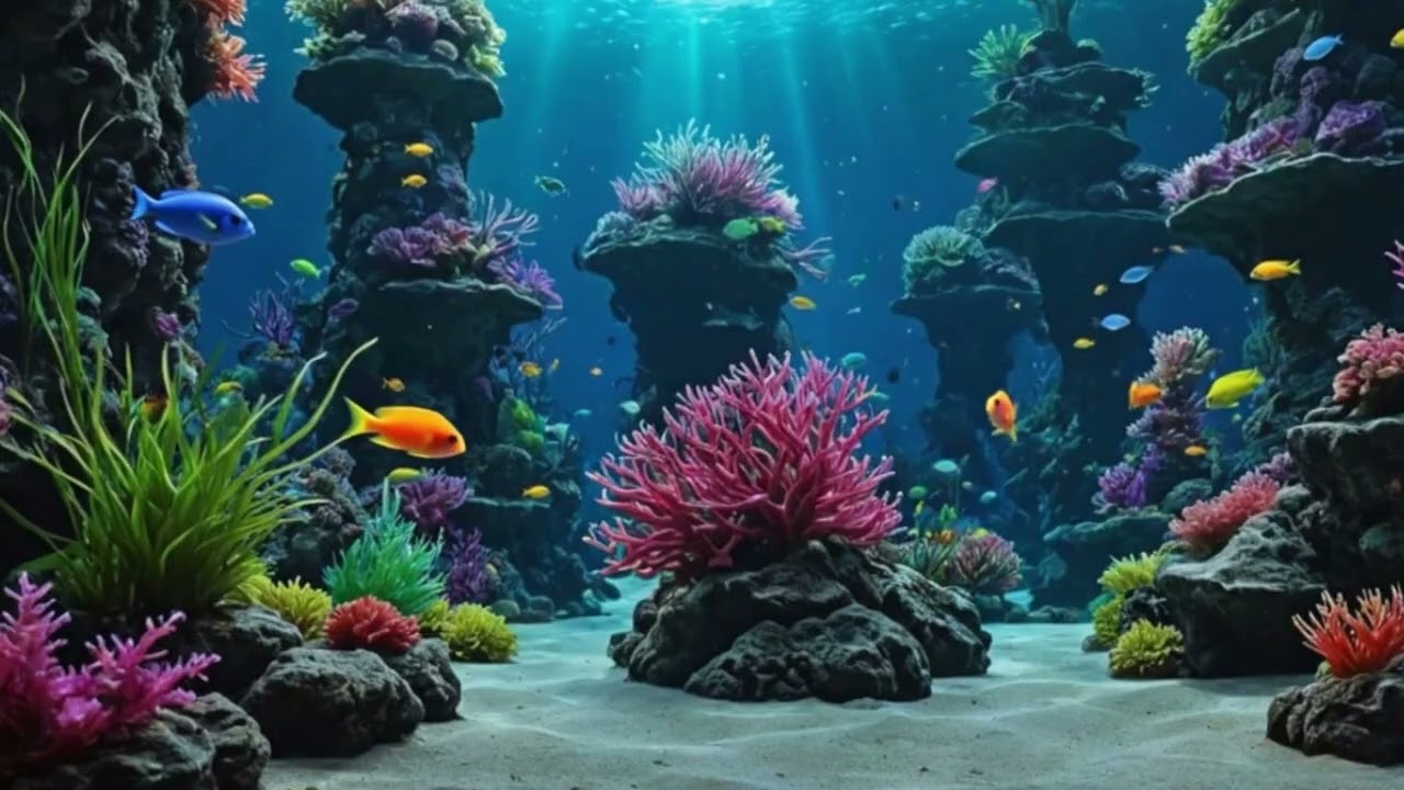 Tropical Fish Tank ASMR 🎶 | Calming Bubbles & Music for Sleep, Study & Stress Relief