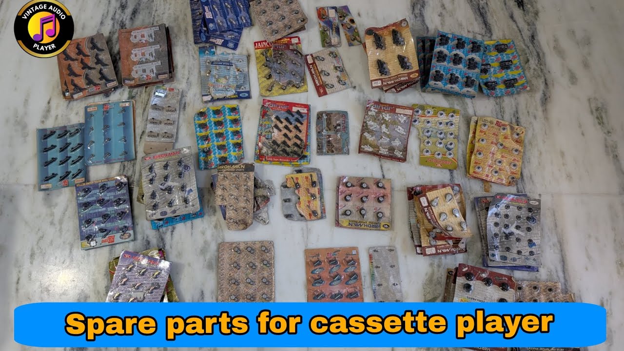 All types of spare parts available for cassette player #news #vintage #cassette  #statusvideo 