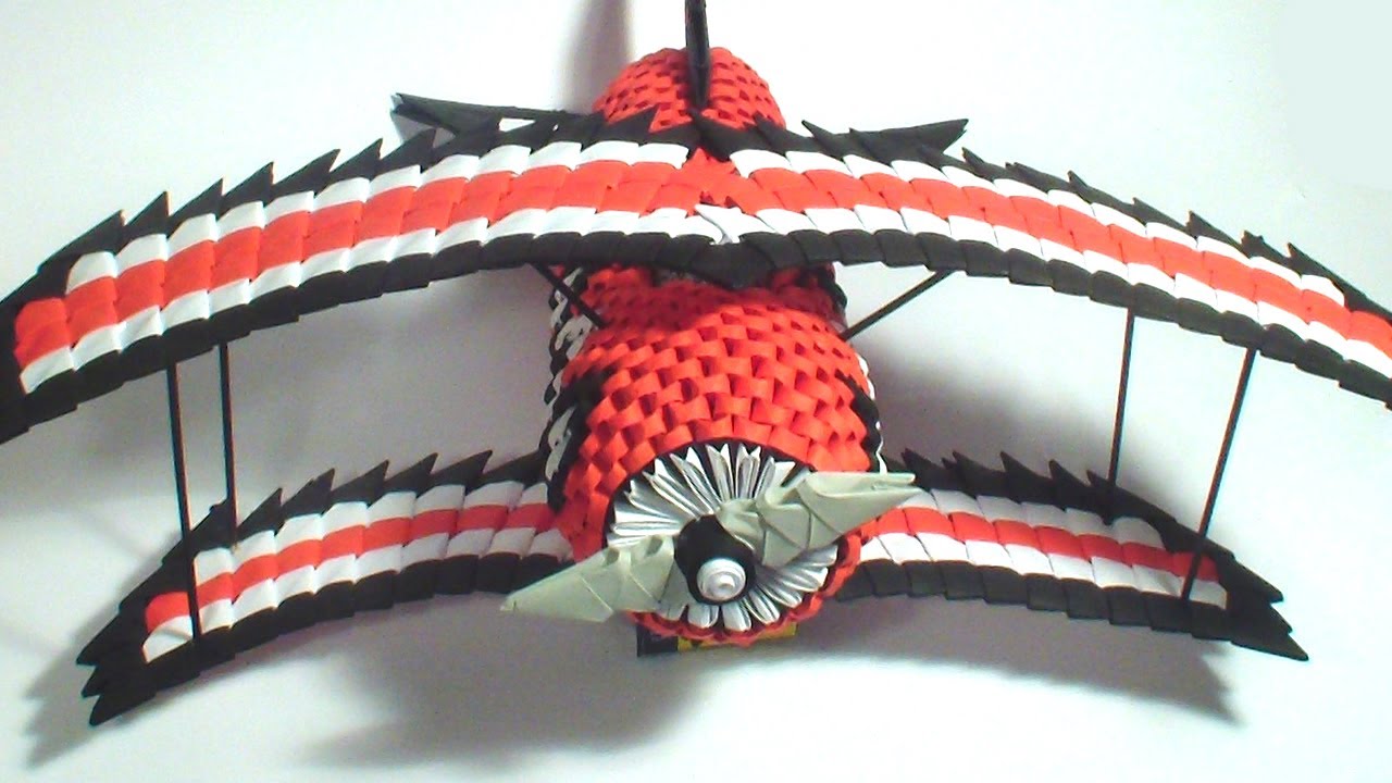 3D origami biplane tutorial
