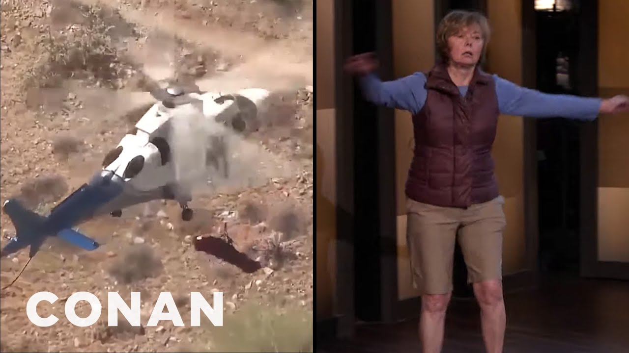 The Spinning Helicopter Woman's Turbulent Journey To CONAN | CONAN on TBS