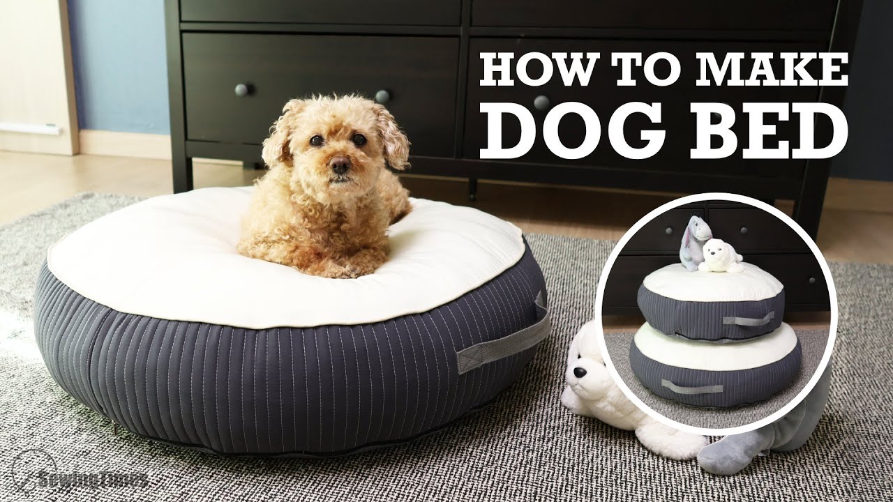 Dog & Cat Bed sewing tutorial with Removable cover 🐶 DIY Cozy Pet Cushion