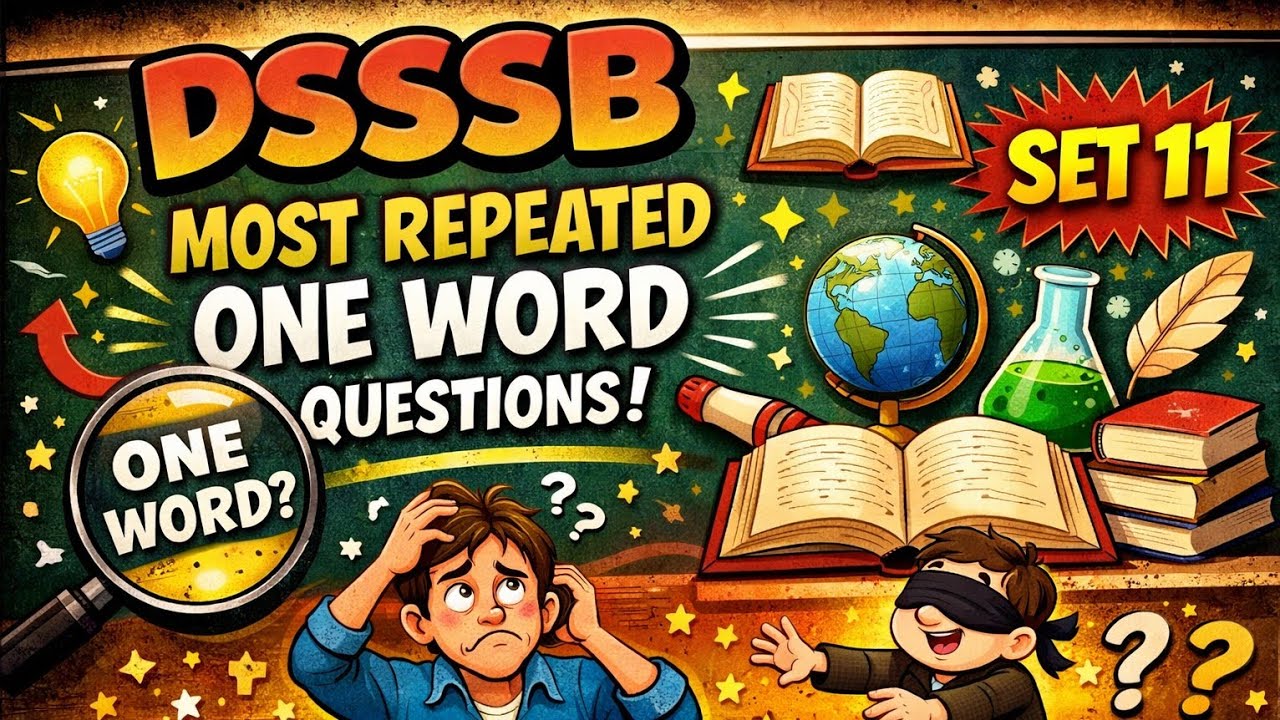 One word| Previous year questions for DSSSB exam | Easy tricks for learning 