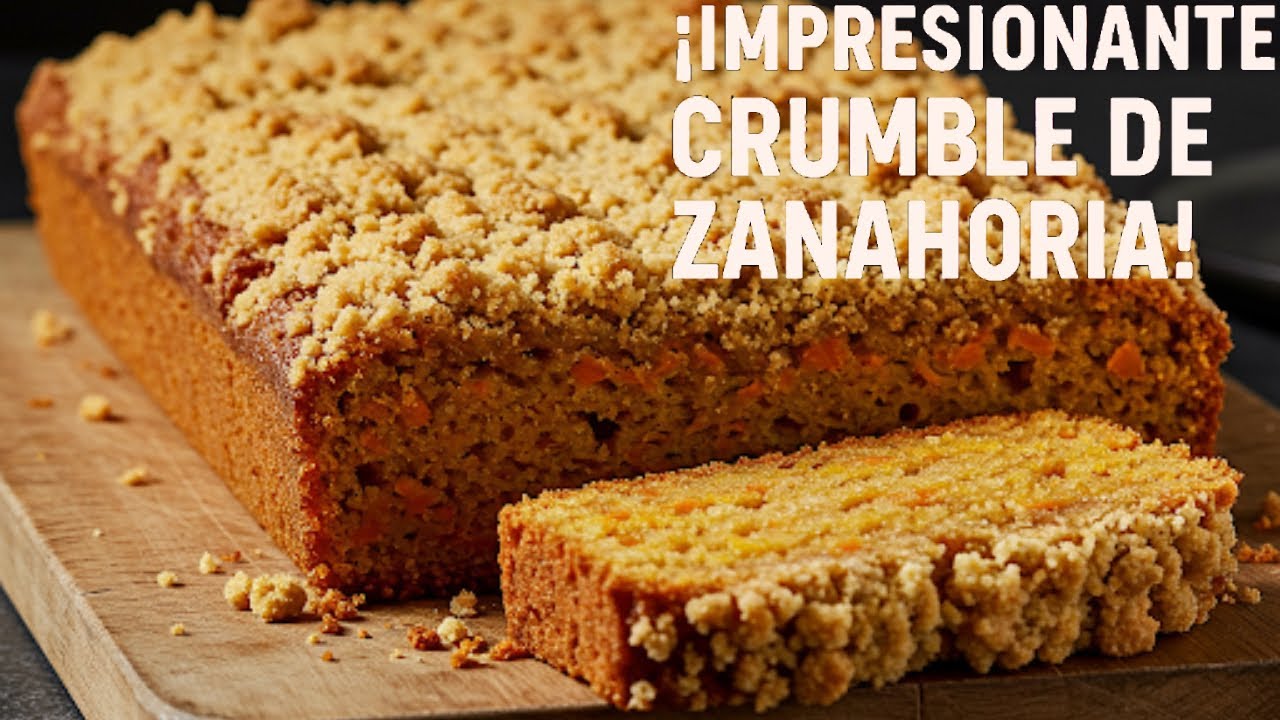 Bizcocho de Zanahoria 🥕 Con crumble crujiente