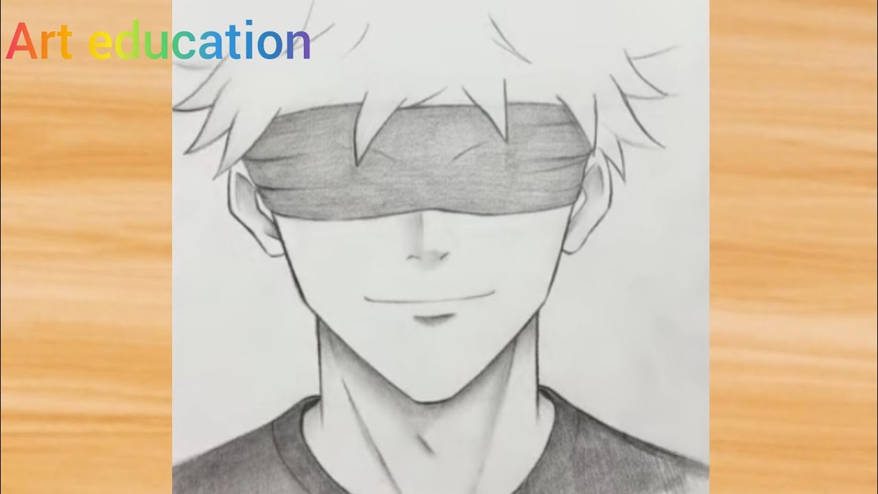 How to Draw Gojo Satoru Anime|How to Draw a Blind Powerful Anime Boy| Step-by-Step Anime Tutorial