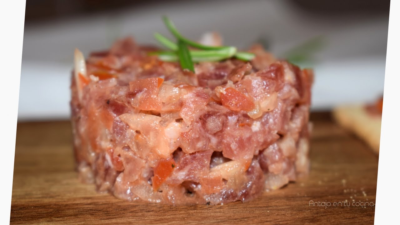 👉 Cómo hacer TARTAR DE FUET y TOMATE 😋 Embutidos Catalanes Artesanos