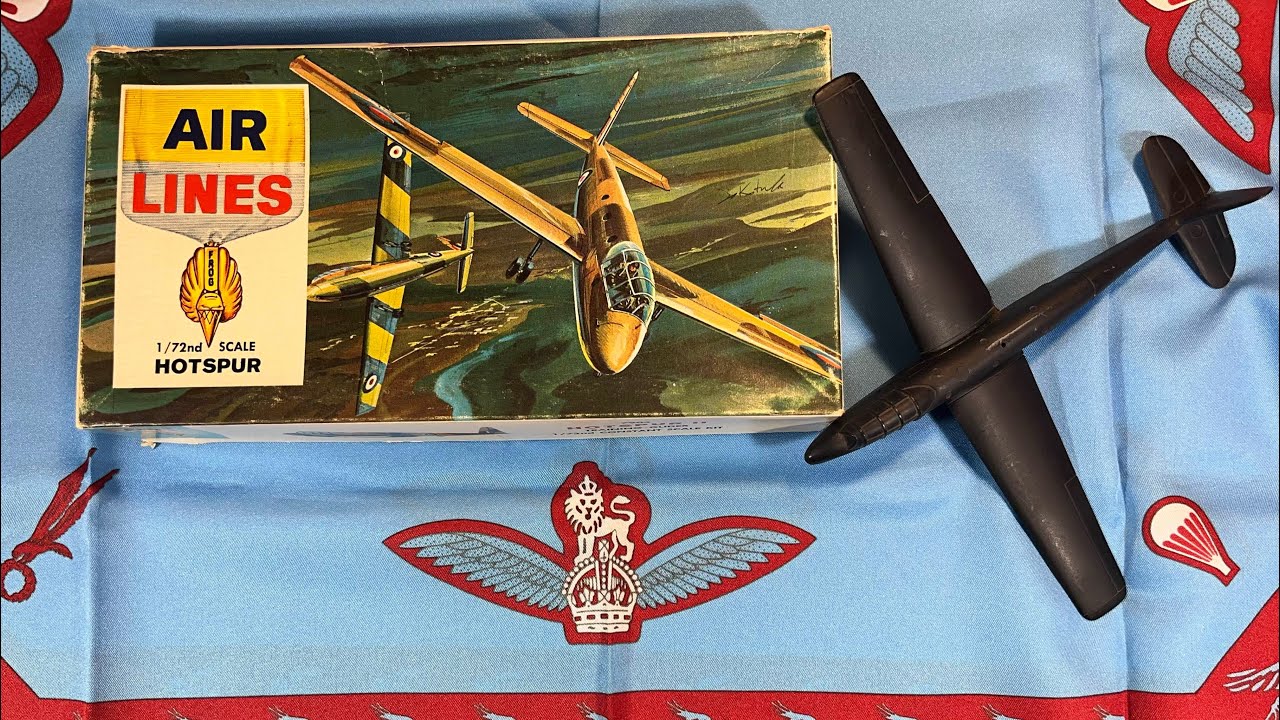 Обзор распаковки винтажной модели самолёта Air Lines / FROG 1964 Hotspur Glider