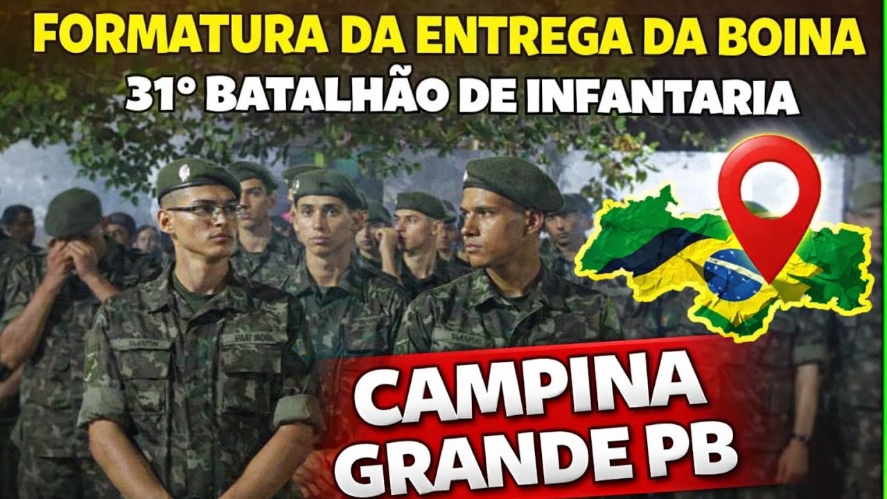  Formatura marca a entrega da Boina no 31° Batalhão de infantaria motorizada em Campina Grande PB
