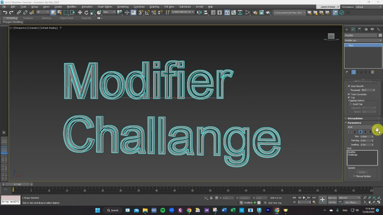 Intro to 3ds Max - Lesson 2 Modifiers - Assessment Part 1 - Modifier Challenge