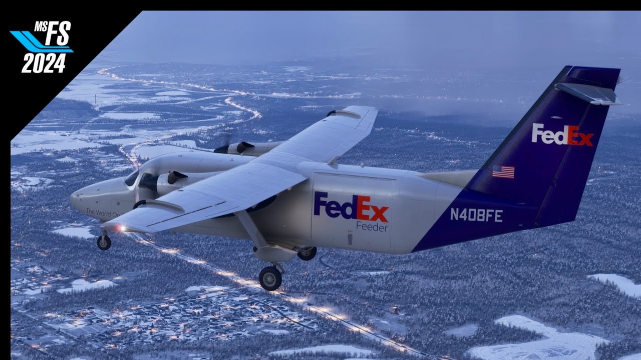 MSFS2024 Ultra | FedEx Cessna C408 SkyCourier Winter Delivery | ChasePlane | NVIDIA 4090 Super HD