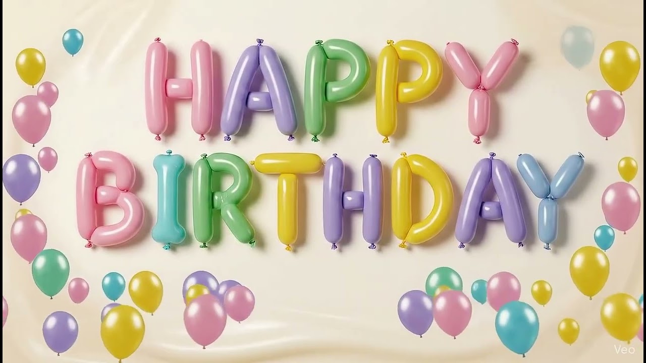 Happy Birthday Background | Elegant Celebration Ambience | 2 Hour Loop | 4K Animated Wallpaper