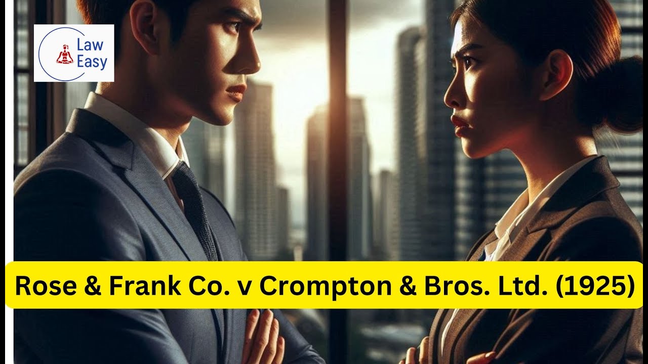 Rose & Frank Co. v. Crompton & Bros. Ltd. (1925) –