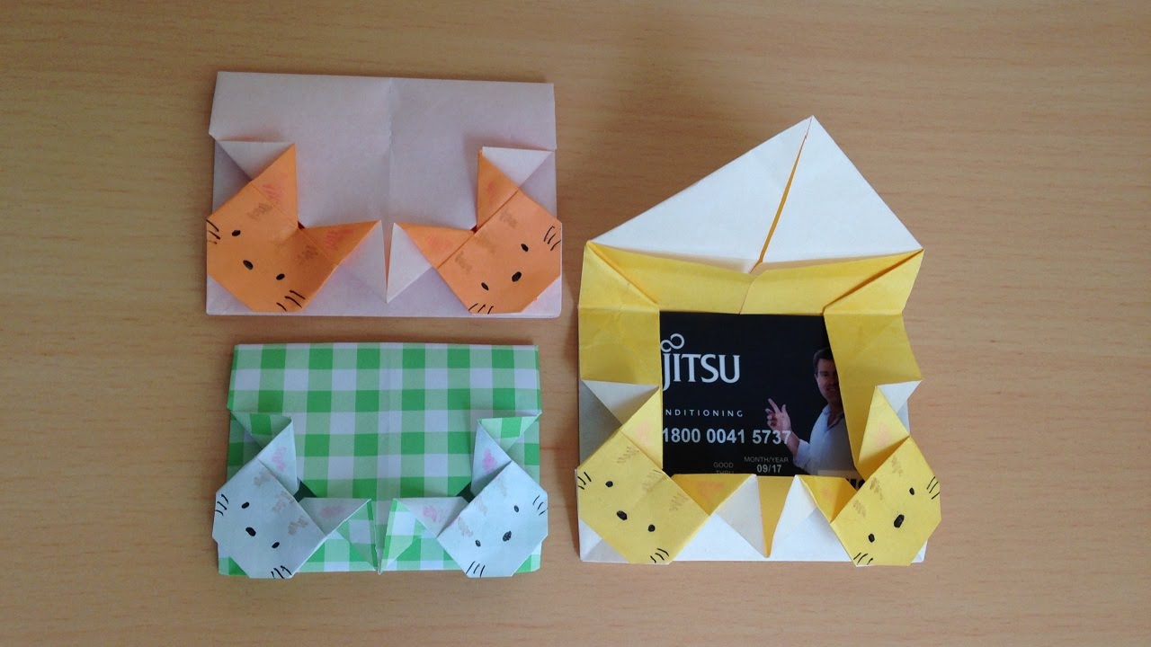 折り紙 猫の封筒 折り方（niceno1）Origami cat envelope