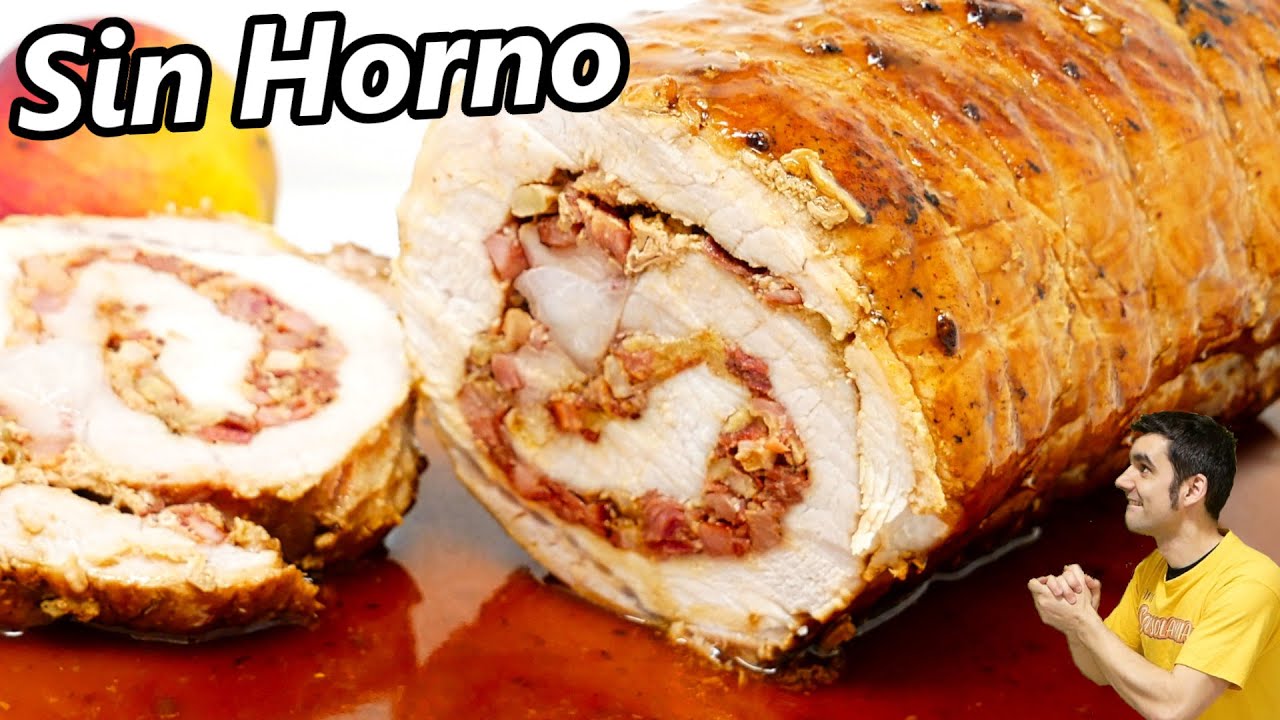 LOMO RELLENO ADOBADO y EN SALSA (SIN HORNO) 😍😋| CARNE en ROLLO Deliciosa fácil y jugosa