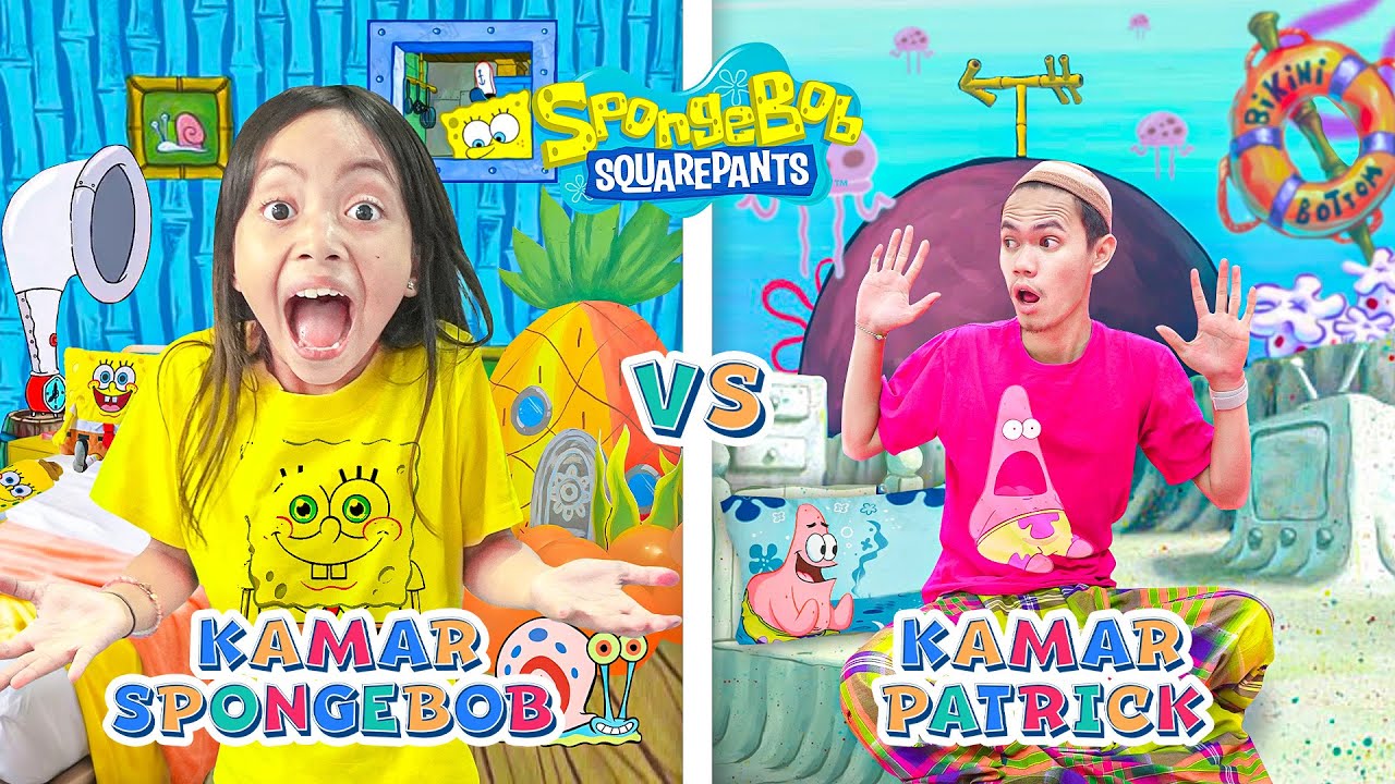 LEIKA KAMAR SPONGEBOB VS TOMPEL KAMAR PATRICK 😍HIAS KAMAR MIRIP BIKINI BOTTOM