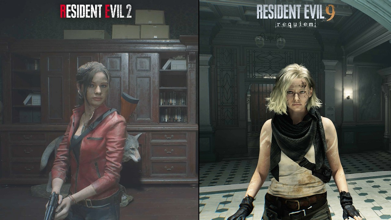 Resident Evil 2 Remake vs Resident Evil 9 &ndash; Claire Redfield vs Grace Ashcroft Comparison