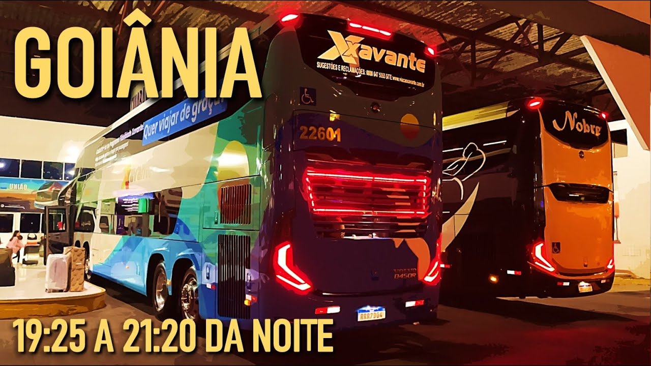 ÔNIBUS NOVOS E LUXUOSOS: Noite de Movimentação Rodoviária em Goiânia